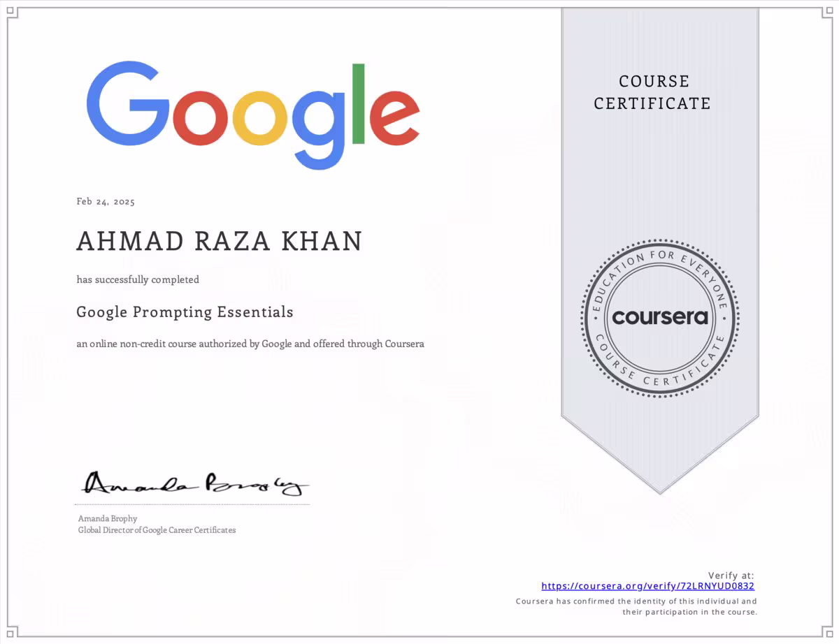 Google Prompting Essentials